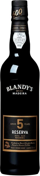 Blandys Madeira, 5 Year Old Rerserva ehemals Alvada