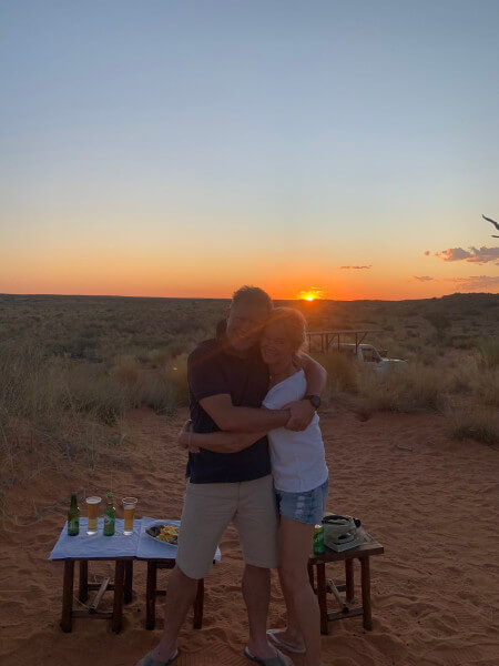 Sonnenuntergang-Kalahari